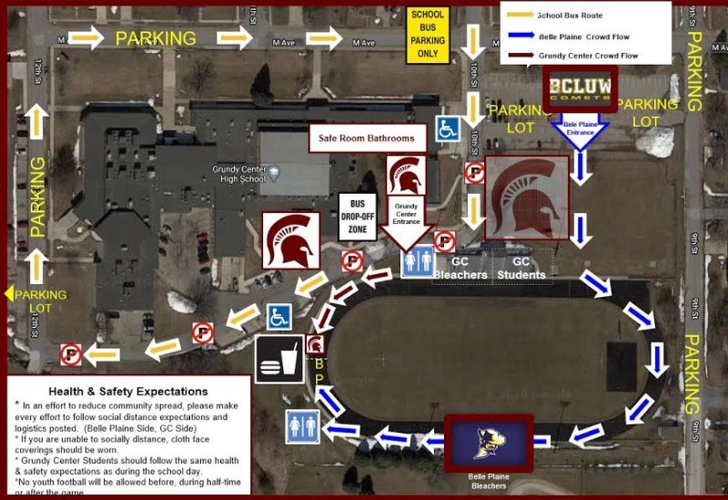 Belle Plaine Community School District Football vs Grundy Center